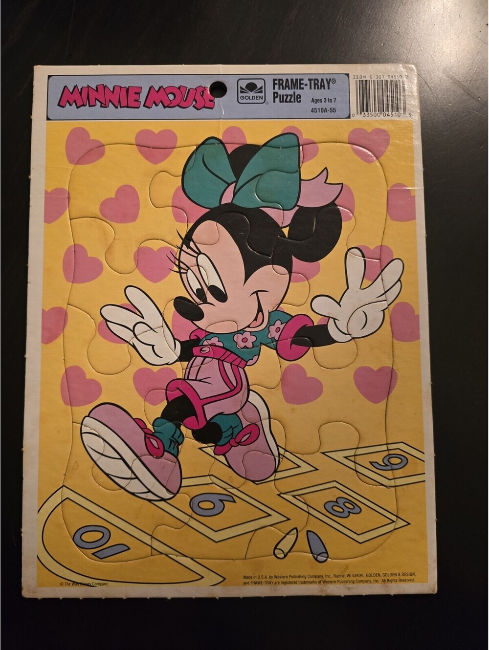 Vintage Walt Disney Minnie Mouse Frame Tray Puzzel